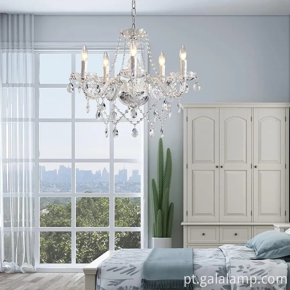 Luz pendente de ramo de cristal de cristal para tetos elegantes